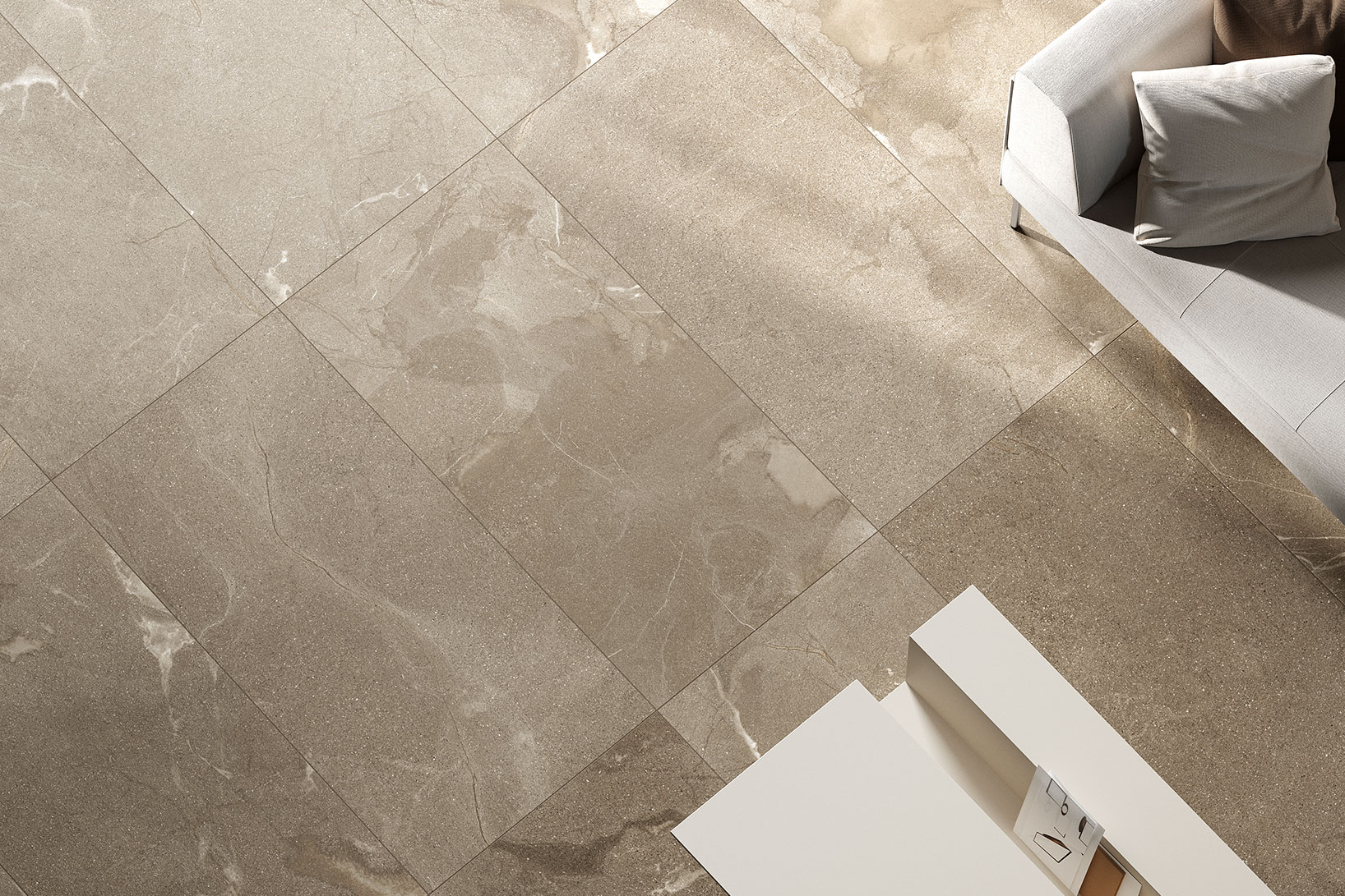 stone-look porcelain tile