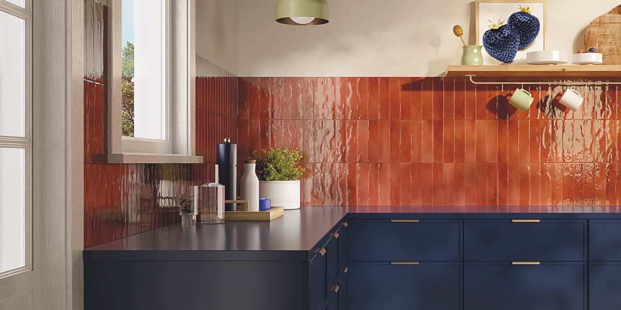 Glim Rosso Cuore 6x24 Brillante; Glim Gemme Beige Matt (Slider)