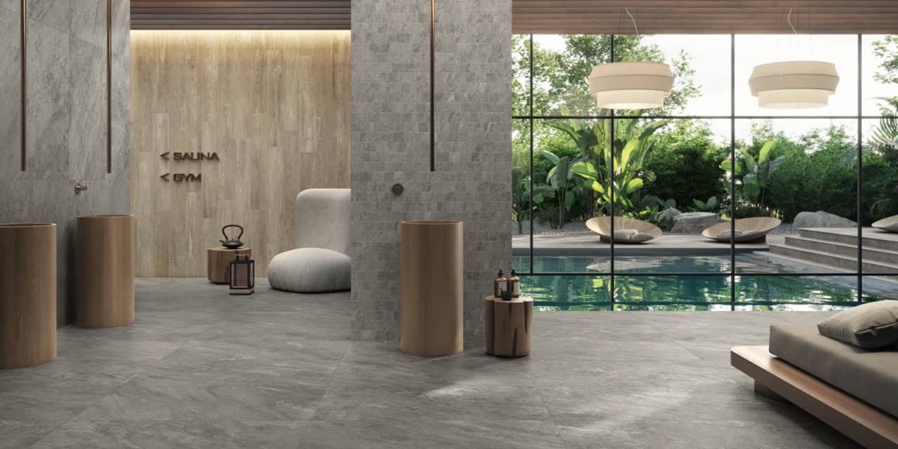Quartz Essence Burnt 60x120 Grip; Quartz Essence Burnt AExtra20 60x120 Textured; Quartz Essence Burnt Composizione P 29.5x39 Matt; Quartz Essence Burnt 60x120 Matt; Meet Chic Beige 20x120 Matt (Slider)