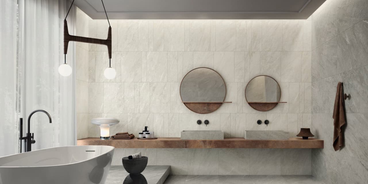 Quartz Essence Rocky 60x120 Matt/Grip; Quartz Essence Rocky 60x120 Matt; Quartz Essence Flake 10x60/20x60/40x60/60x60 Matt; Alchemy Copper 120x278 Matt (Slider)