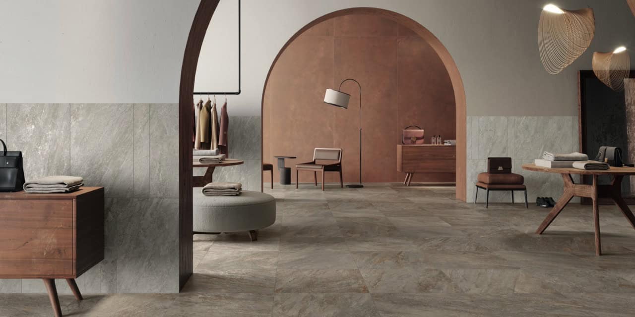 Quartz Essence Wild 60x60 Matt; Quartz Essence Rocky 10x60/40x60 Matt; Join Spice 120x278 Matt (Slider)