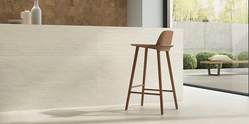 Key_Mood Cotton 60x120 Matt; Key_Mood Cotton 30x60 Matt; Key_Mood Cotton Stripes 60x120 Matt; Key_Mood Smoke 60x120 Grip; Alchemy Copper Deco 20x20 Matt (Slider)